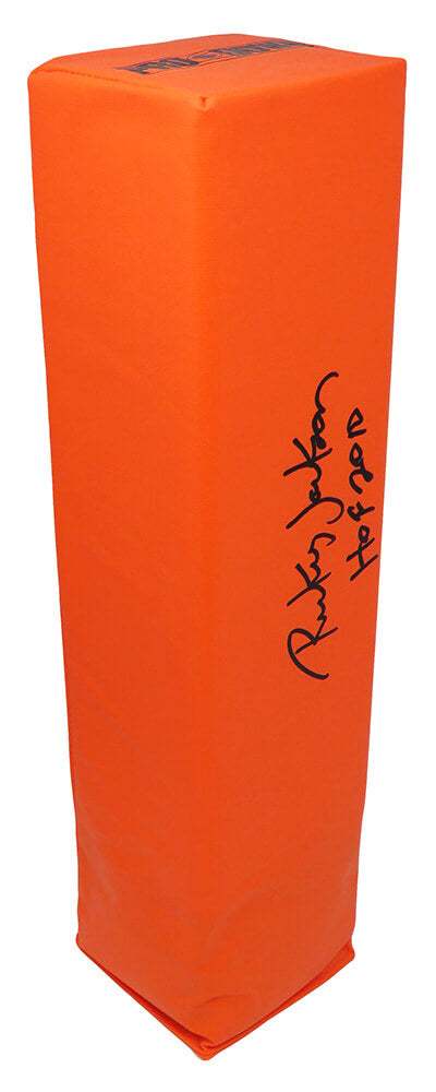 Rickey Jackson Signed Orange Endzone Pylon w/HOF 2010 - JACPYL300 - Rickey Jackson Signed Orange Endzone Pylon w/HOF 2010 product image