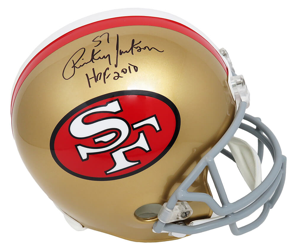 Rickey Jackson Signed San Francisco 49ers Riddell Full Size Replica Helmet w/HOF 2010 - JACREP310 - Rickey Jackson Signed San Francisco 49ers Riddell Full Size Replica Helmet w/HOF 2010 product image