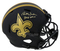 Rickey Jackson Signed New Orleans Saints Eclipse Black Matte Riddell Full Size Speed Replica Helmet w/HOF 2010 - JACREP312 - Rickey Jackson Signed New Orleans Saints Eclipse Black Matte Riddell Full Size Speed Replica Helmet w/HOF 2010 product image