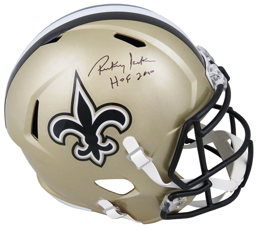 Rickey Jackson Signed New Orleans Saints Riddell Full Size Speed Replica Helmet w/HOF 2010 - JACREP313 - Rickey Jackson Signed New Orleans Saints Riddell Full Size Speed Replica Helmet w/HOF 2010 product image