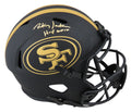 Rickey Jackson Signed San Francisco 49ers Eclipse Black Matte Riddell Full Size Speed Replica Helmet w/HOF 2010 - JACREP314 - Rickey Jackson Signed San Francisco 49ers Eclipse Black Matte Riddell Full Size Speed Replica Helmet w/HOF 2010 product image