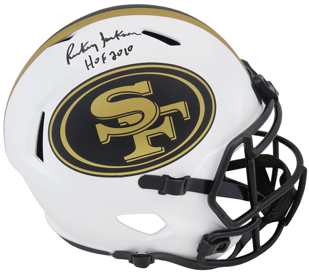 Rickey Jackson Signed San Francisco 49ers Lunar Eclipse Riddell Full Size Speed Replica Helmet w/HOF 2010 - JACREP316 - Rickey Jackson Signed San Francisco 49ers Lunar Eclipse Riddell Full Size Speed Replica Helmet w/HOF 2010 product image