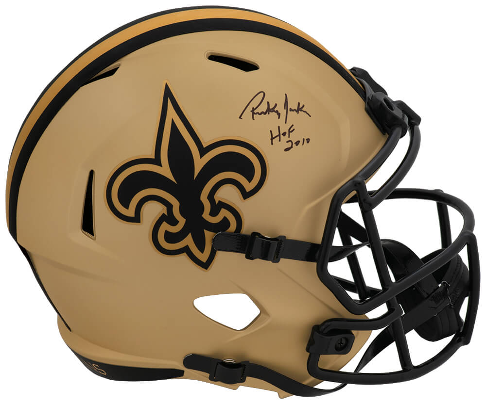 Rickey Jackson Signed New Orleans Saints RAVE Riddell Full Size Speed Replica Helmet w/HOF 2010 - JACREP319 - Rickey Jackson Signed New Orleans Saints RAVE Riddell Full Size Speed Replica Helmet w/HOF 2010 product image