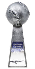 Reggie Jackson Signed Baseball World Champion 14 Inch Replica Silver Trophy - JACTRO100 - Reggie Jackson Signed Baseball World Champion 14 Inch Replica Silver Trophy product image