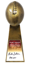 Rickey Jackson Signed Football World Champion 15 Inch Gold Replica Trophy w/HOF 2010 - JACTRO301 - Rickey Jackson Signed Football World Champion 15 Inch Gold Replica Trophy w/HOF 2010 product image