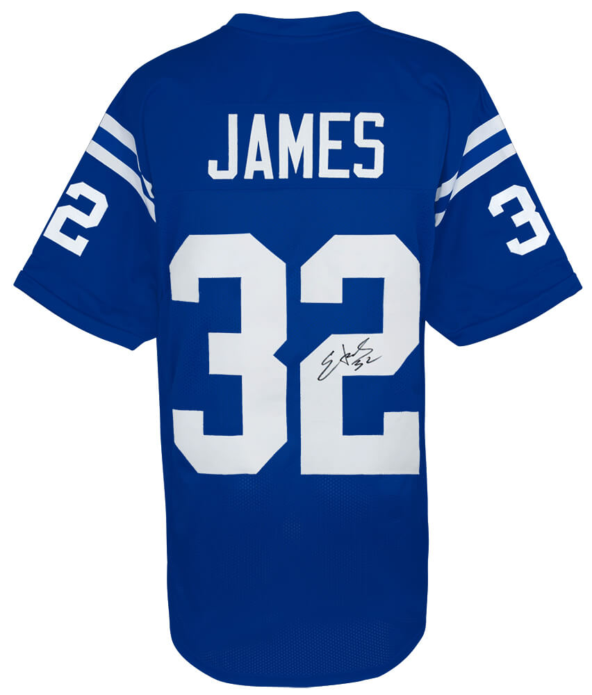 Edgerrin James Signed Blue Custom Football Jersey - JAMJRY301 - Edgerrin James Signed Blue Custom Football Jersey product image
