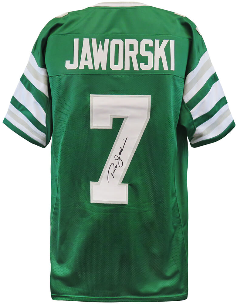 Ron Jaworski Signed Green Throwback Custom Football Jersey - JAWJRY300 - Ron Jaworski Signed Green Throwback Custom Football Jersey product image