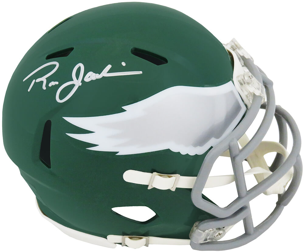 Ron Jaworski Signed Philadelphia Eagles Throwback Riddell Speed Mini Helmet - JAWMIN300 - Ron Jaworski Signed Philadelphia Eagles Throwback Riddell Speed Mini Helmet product image
