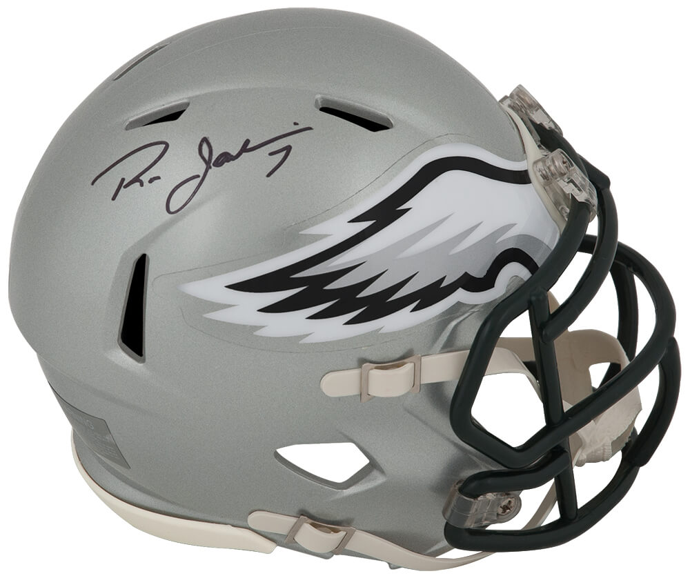Ron Jaworski Signed Philadelphia Eagles FLASH Riddell Speed Mini Helmet - JAWMIN302 - Ron Jaworski Signed Philadelphia Eagles FLASH Riddell Speed Mini Helmet product image