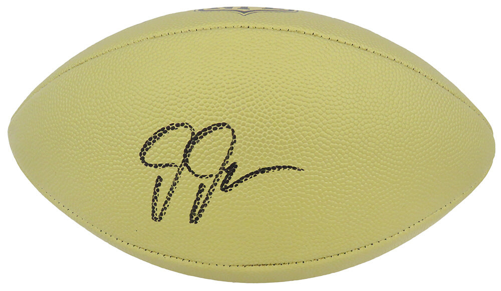 Justin Jefferson Signed Wilson Duke Gold Metallic NFL Full Size Replica Football - JEFFTB311 - Justin Jefferson Signed Wilson Duke Gold Metallic NFL Full Size Replica Football product image