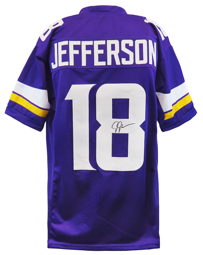 Justin Jefferson Signed Purple Custom Football Jersey - JEFJRY311 - Justin Jefferson Signed Purple Custom Football Jersey product image