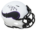 Justin Jefferson Signed Minnesota Vikings Lunar Eclipse White Matte Riddell Speed Mini Helmet - JEFMIN311 - Justin Jefferson Signed Minnesota Vikings Lunar Eclipse White Matte Riddell Speed Mini Helmet product image