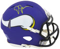 Justin Jefferson Signed Minnesota Vikings Riddell Speed Mini Helmet (Yellow Ink) - JEFMIN313 - Justin Jefferson Signed Minnesota Vikings Riddell Speed Mini Helmet (Yellow Ink) product image