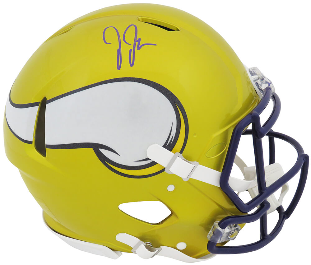 Justin Jefferson Signed Minnesota Vikings FLASH Riddell ProLine Full Size Authentic Speed Helmet - JEFPRO300 - Justin Jefferson Signed Minnesota Vikings FLASH Riddell ProLine Full Size Authentic Speed Helmet product image