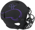 Justin Jefferson Signed Minnesota Vikings ECLIPSE Black Matte Riddell Full Size Speed Replica Helmet - JEFREP312 - Justin Jefferson Signed Minnesota Vikings ECLIPSE Black Matte Riddell Full Size Speed Replica Helmet product image