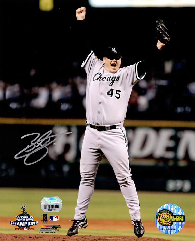 Bobby Jenks Signed Chicago White Sox 2005 World Series Celebration 8x10 Photo - JEN08P110 - Bobby Jenks Signed Chicago White Sox 2005 World Series Celebration 8x10 Photo product image