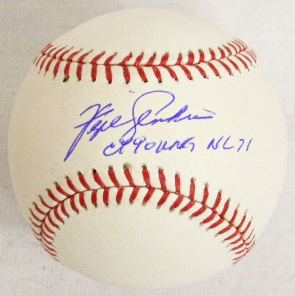 Fergie Jenkins Signed Official MLB Baseball w/Cy Young NL 71 - JENBSB102 - Fergie Jenkins Signed Official MLB Baseball w/Cy Young NL 71 product image
