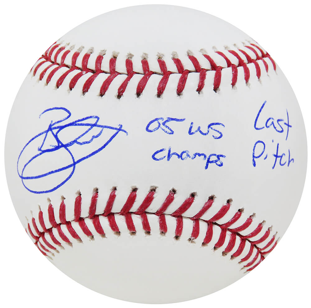 Bobby Jenks Signed Rawlings Official MLB Baseball w/Last Pitch, 05 WS Champs - JENBSB121 - Bobby Jenks Signed Rawlings Official MLB Baseball w/Last Pitch, 05 WS Champs product image