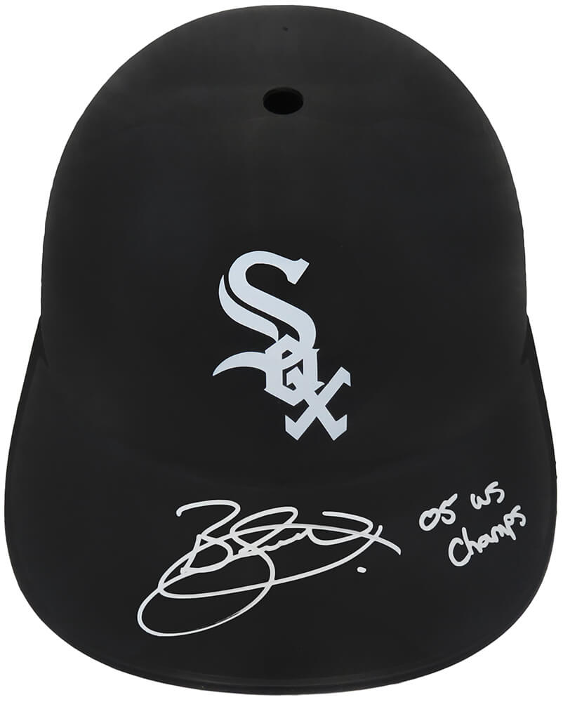 Bobby Jenks Signed Chicago White Sox Replica Souvenir Batting Helmet w/05 WS Champs - JENBTH100 - Bobby Jenks Signed Chicago White Sox Replica Souvenir Batting Helmet w/05 WS Champs product image