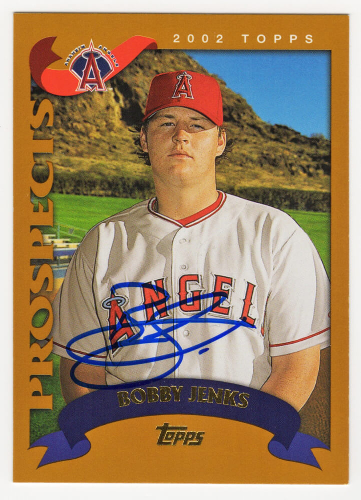 Bobby Jenks Signed 2002 Topps Traded Rookie Baseball Card #T172 - JENCAR120 - Bobby Jenks Signed 2002 Topps Traded Rookie Baseball Card #T172 product image