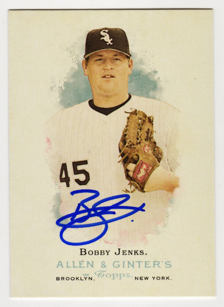 Bobby Jenks Signed White Sox 2006 Allen & Ginter Baseball Card #197 - JENCAR122 - Bobby Jenks Signed White Sox 2006 Allen & Ginter Baseball Card #197 product image