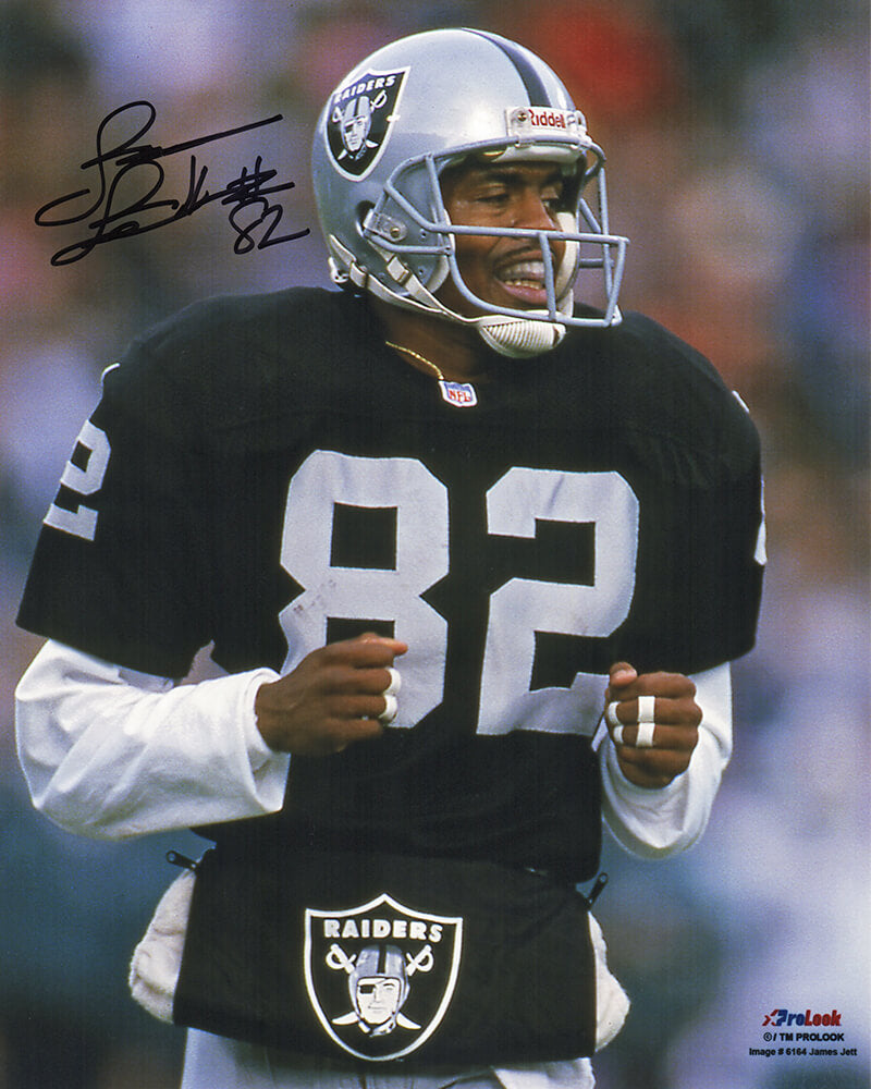 James Jett Signed Raiders Black Jersey Action 8x10 Photo - JET08P304 - James Jett Signed Raiders Black Jersey Action 8x10 Photo product image
