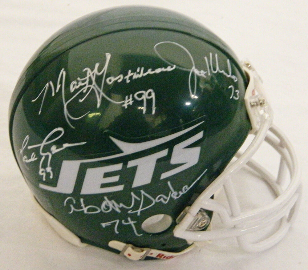 NY Sack Exchange Signed Jets Throwback Green Mini Helmet - JETMIN300 - NY Sack Exchange Signed Jets Throwback Green Mini Helmet product image
