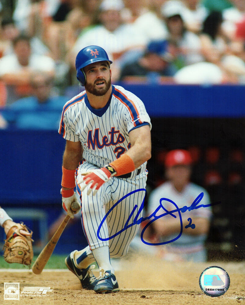 Howard Johnson Signed New York Mets Swinging Action 8x10 Photo - (In Blue) - JOH08P123 - Howard Johnson Signed New York Mets Swinging Action 8x10 Photo - (In Blue) product image