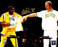 Magic Johnson Signed Lakers / Celtics Larry Bird Retirement Night 8x10 Photo w/Larry Bird - JOH08P214 - Magic Johnson Signed Lakers / Celtics Larry Bird Retirement Night 8x10 Photo w/Larry Bird product image