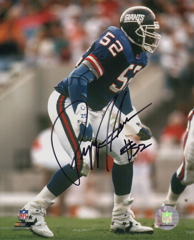 Pepper Johnson Signed New York Giants Blue Jersey Action 8x10 Photo - JOH08P311 - Pepper Johnson Signed New York Giants Blue Jersey Action 8x10 Photo product image