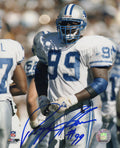 Pepper Johnson Signed Detroit Lions White Jersey Close Up 8x10 Photo - JOH08P313 - Pepper Johnson Signed Detroit Lions White Jersey Close Up 8x10 Photo product image
