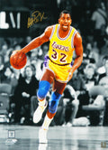 Magic Johnson Signed Los Angeles Lakers Dribbling Spotlight 16x20 Photo - JOH16P241 - Magic Johnson Signed Los Angeles Lakers Dribbling Spotlight 16x20 Photo product image