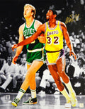 Magic Johnson Signed Los Angeles Lakers NBA Action With Larry Bird Spotlight 16x20 Photo - JOH16P242 - Magic Johnson Signed Los Angeles Lakers NBA Action With Larry Bird Spotlight 16x20 Photo product image