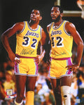 Magic Johnson & James Worthy Signed Los Angeles Lakers Standing 16x20 Photo - JOH16P275 - Magic Johnson & James Worthy Signed Los Angeles Lakers Standing 16x20 Photo product image
