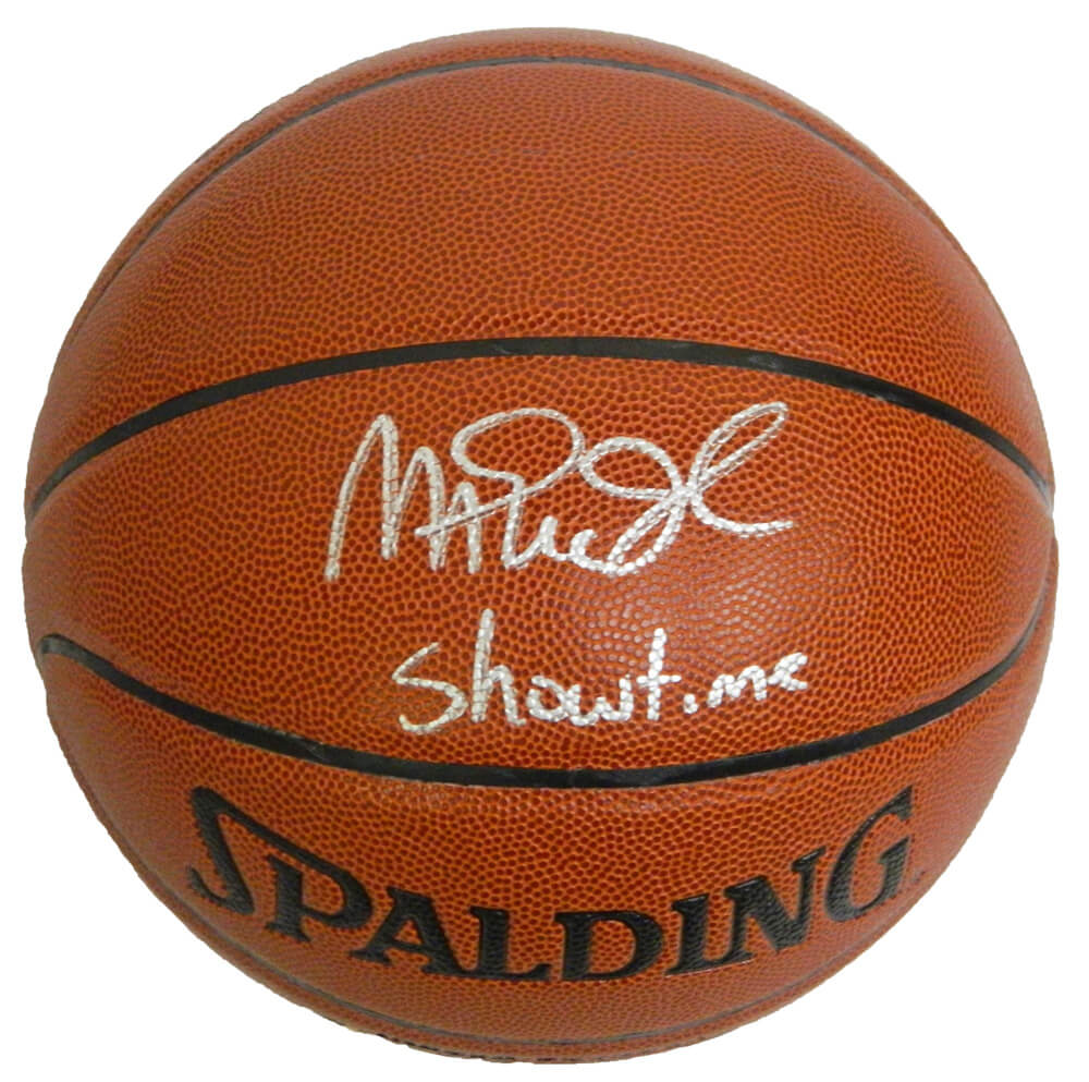 Magic Johnson Signed Spalding Indoor/Outdoor Basketball w/Showtime - JOHBSK203 - Magic Johnson Signed Spalding Indoor/Outdoor Basketball w/Showtime product image