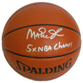 Magic Johnson Signed Spalding Indoor/Outdoor Basketball w/5x NBA Champs - JOHBSK204 - Magic Johnson Signed Spalding Indoor/Outdoor Basketball w/5x NBA Champs product image