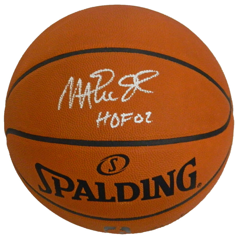 Magic Johnson Signed Spalding NBA Official Basketball w/HOF'02 - JOHBSK209 - Magic Johnson Signed Spalding NBA Official Basketball w/HOF'02 product image