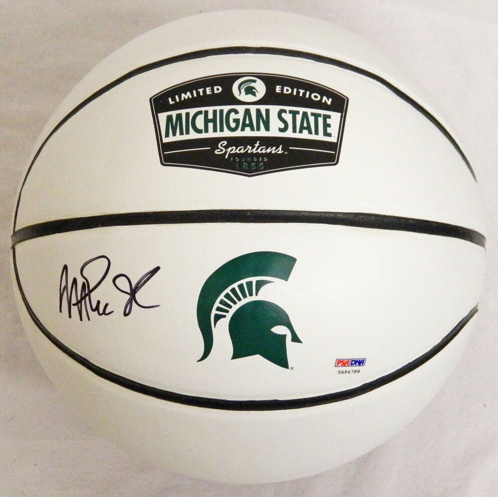 Magic Johnson Signed Rawlings Michigan State Spartans Logo Basketball - JOHBSK210 - Magic Johnson Signed Rawlings Michigan State Spartans Logo Basketball product image