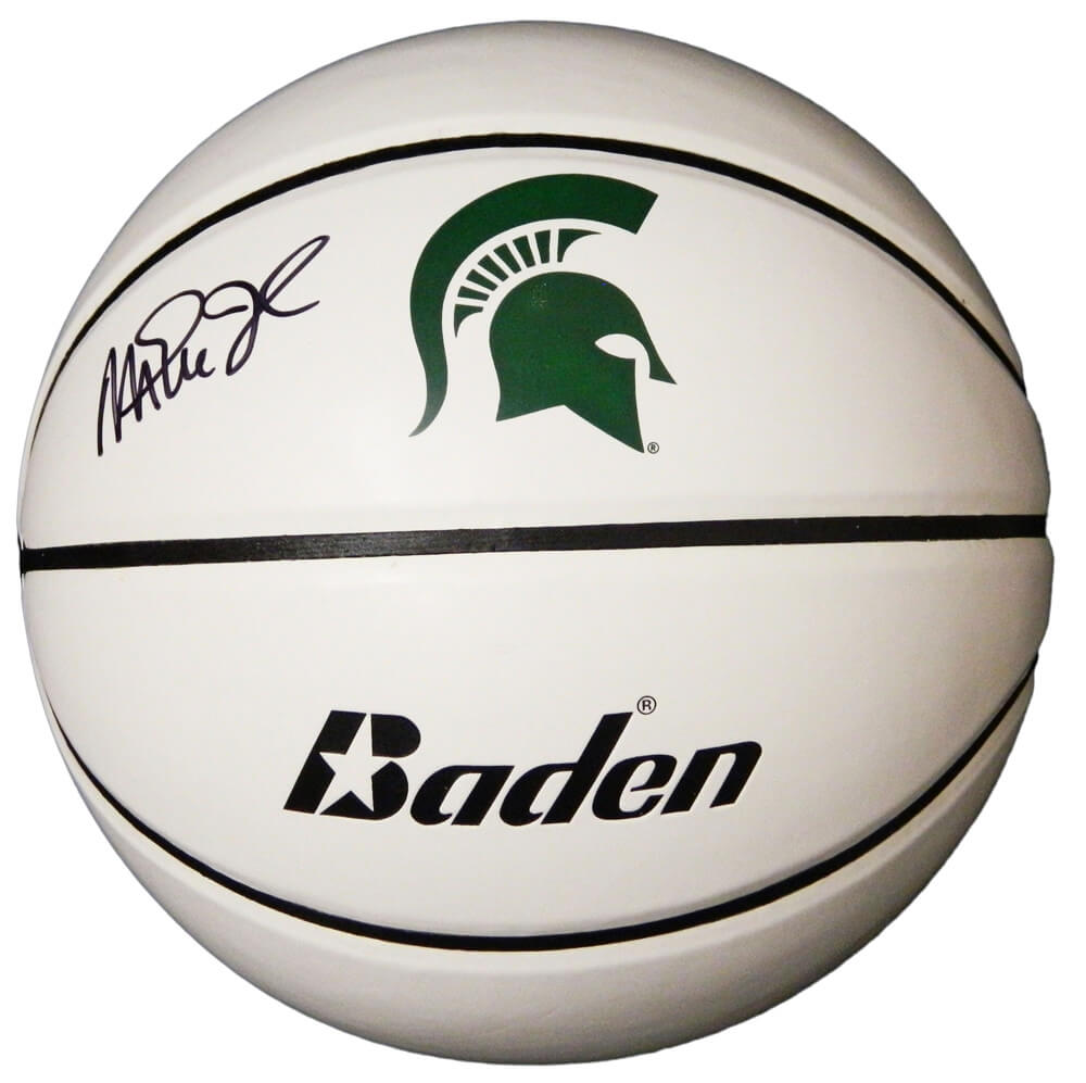 Magic Johnson Signed Michigan State Baden White Logo Basketball - JOHBSK216 - Magic Johnson Signed Michigan State Baden White Logo Basketball product image