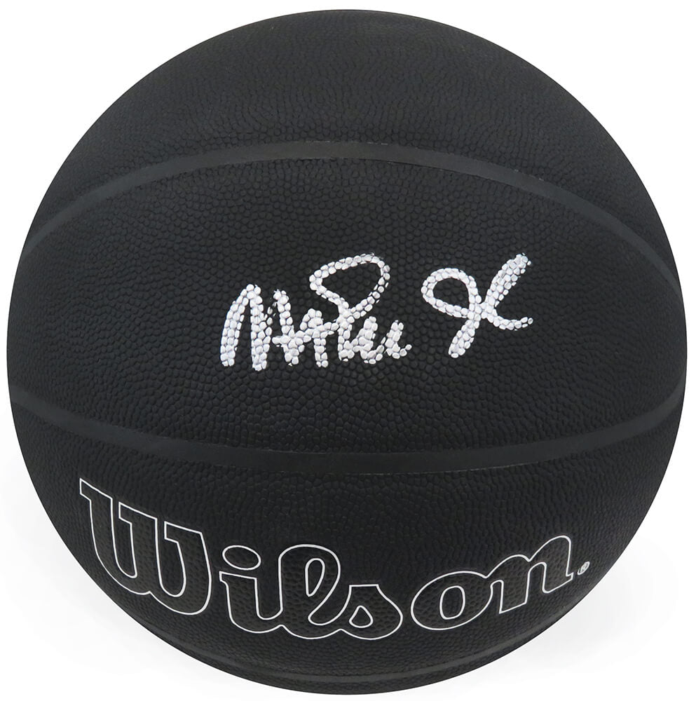 Magic Johnson Signed Wilson 75th Anniversary Logo Black NBA Basketball - JOHBSK223 - Magic Johnson Signed Wilson 75th Anniversary Logo Black NBA Basketball product image