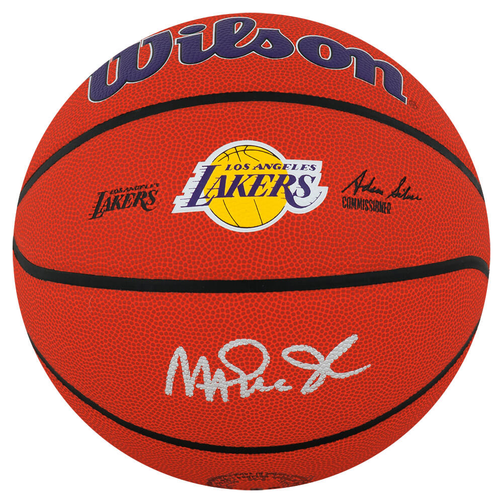 Magic Johnson Signed Wilson Los Angeles Lakers Logo NBA Basketball - JOHBSK224 - Magic Johnson Signed Wilson Los Angeles Lakers Logo NBA Basketball product image