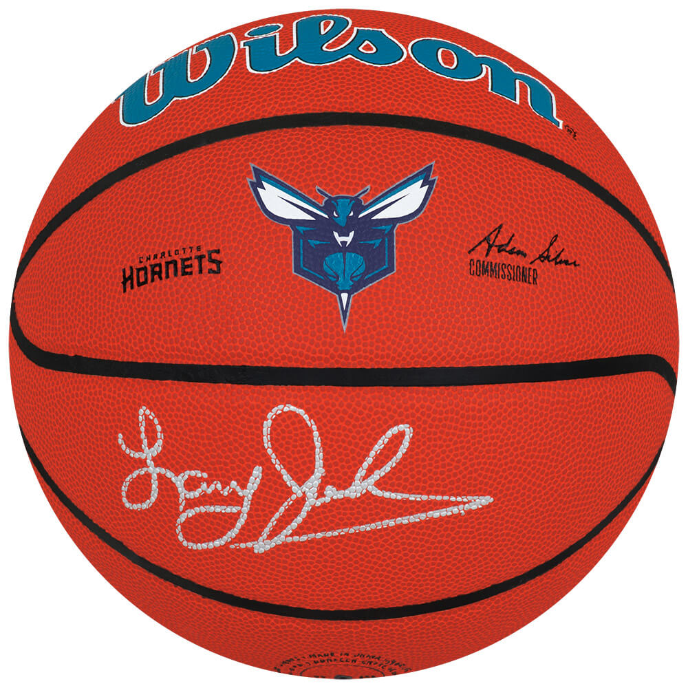 Larry Johnson Signed Charlotte Hornets Logo Wilson NBA Basketball - JOHBSK240 - Larry Johnson Signed Charlotte Hornets Logo Wilson NBA Basketball product image