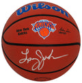 Larry Johnson Signed New York Knicks Logo Wilson NBA Basketball - JOHBSK242 - Larry Johnson Signed New York Knicks Logo Wilson NBA Basketball product image
