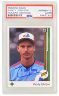 Randy Johnson Signed Montreal Expos 1989 Upper Deck Rookie Baseball Card #25 - (PSA/DNA Encapsulated) - JOHCAR100 - Randy Johnson Signed Montreal Expos 1989 Upper Deck Rookie Baseball Card #25 - (PSA/DNA Encapsulated) product image