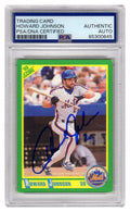 Howard Johnson Signed New York Mets 1990 Score Baseball Card #124 - (PSA Encapsulated) - JOHCAR110 - Howard Johnson Signed New York Mets 1990 Score Baseball Card #124 - (PSA Encapsulated) product image