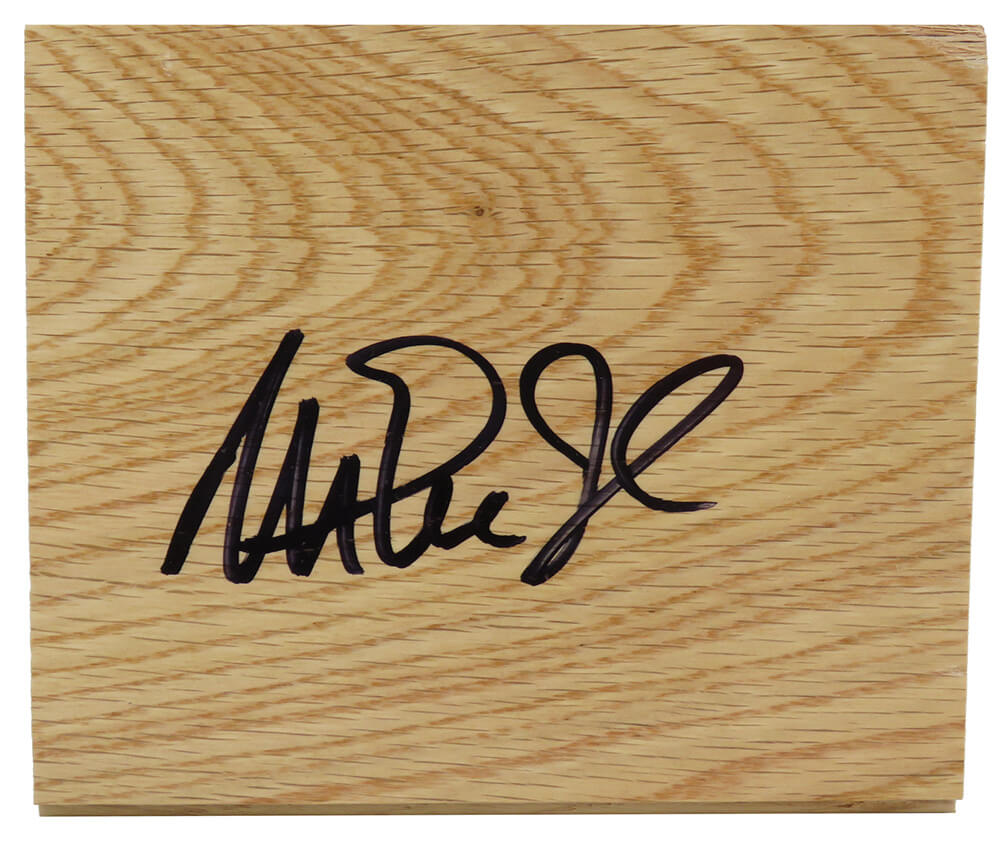 Magic Johnson Signed 5x6 Floor Piece - JOHFLO202 - Magic Johnson Signed 5x6 Floor Piece product image