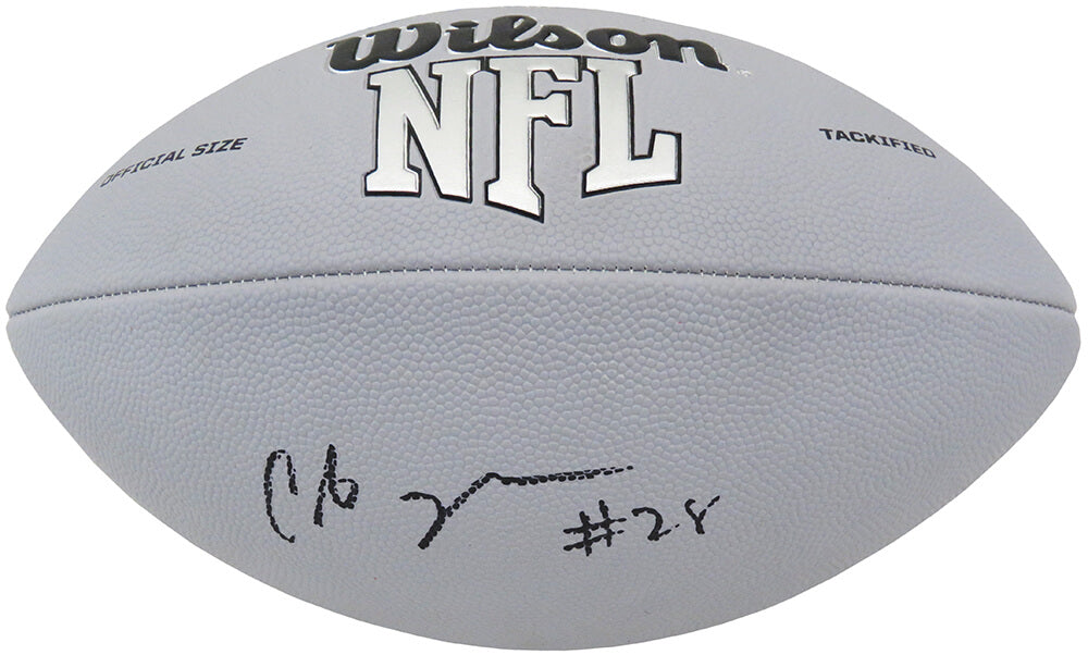 Chris Johnson Signed Wilson MVP Silver Full Size Football - JOHFTB313 - Chris Johnson Signed Wilson MVP Silver Full Size Football product image