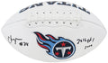 Chris Johnson Signed Tennessee Titans White Logo Football w/2006 Yds 2009 - JOHFTB315 - Chris Johnson Signed Tennessee Titans White Logo Football w/2006 Yds 2009 product image