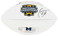 Cornelius Johnson Signed Michigan Wolverines 2023 National Champions Baden White Logo Football - JOHFTB370 - Cornelius Johnson Signed Michigan Wolverines 2023 National Champions Baden White Logo Football product image