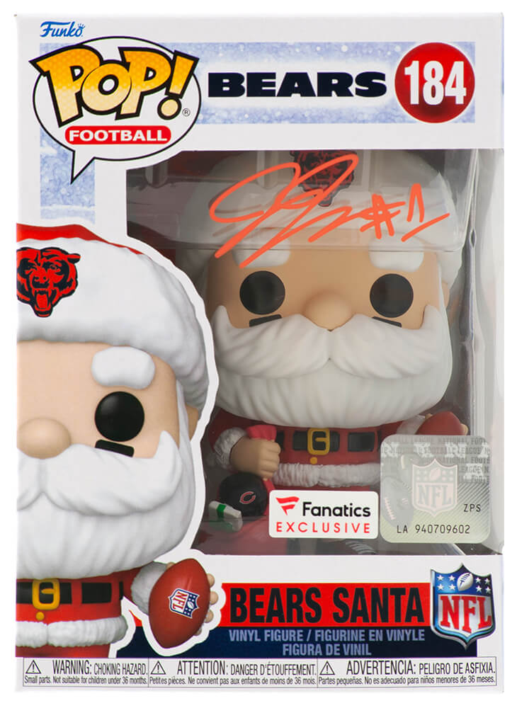 Jaylon Johnson Signed Chicago Bears SANTA Funko Pop Doll #184 - JOHFUN300 - Jaylon Johnson Signed Chicago Bears SANTA Funko Pop Doll #184 product image